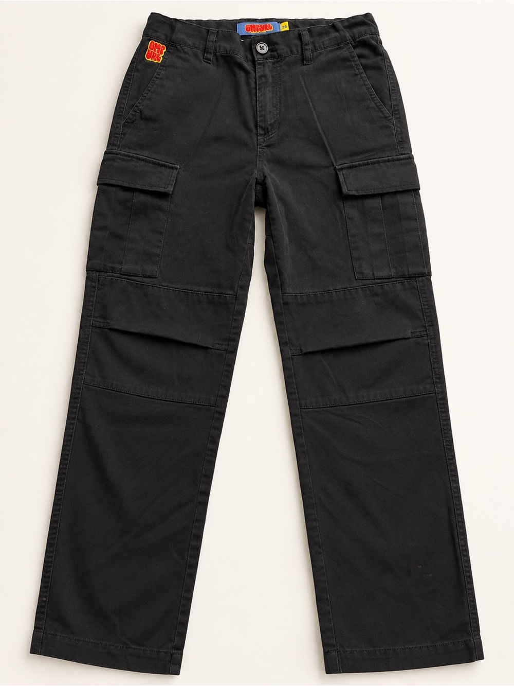 Empyre Recoil Black Wide Leg Cargo Pants Y2K Skater Streetwear Size 26